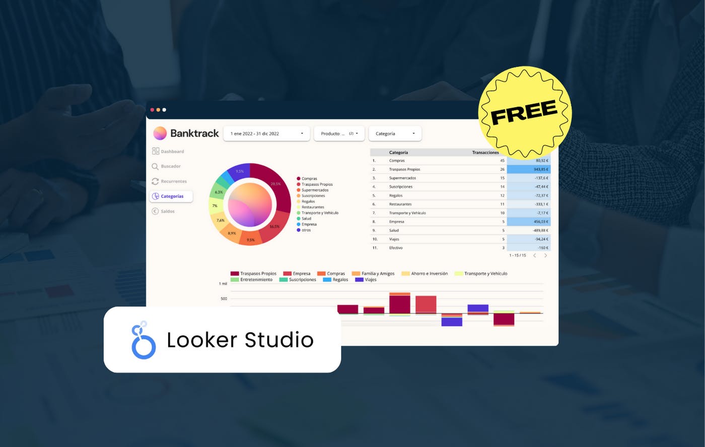 Plantilla finanzas personales gratis de google looker studio para empresas y startups