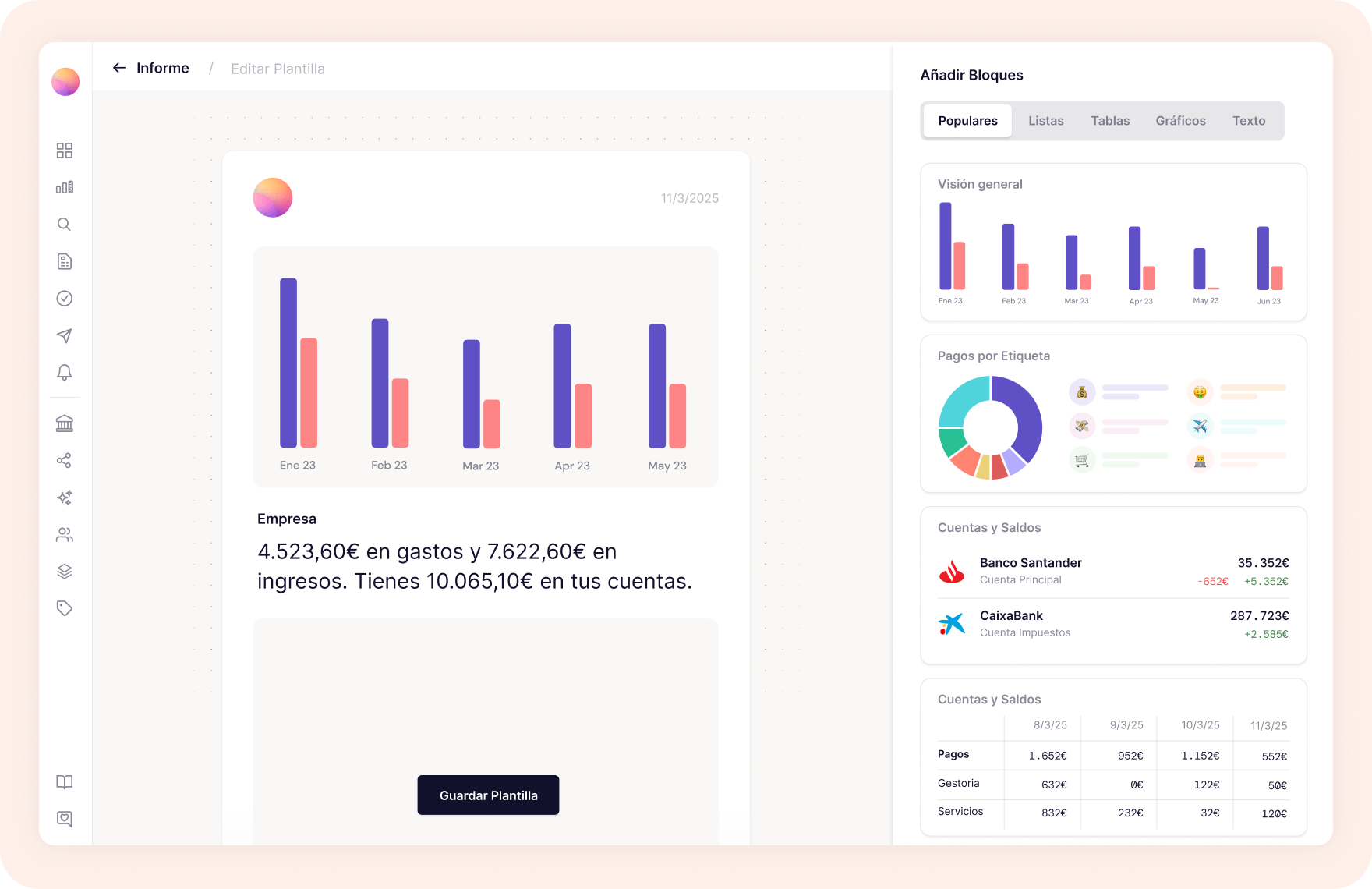 Control total de ingresos y gastos