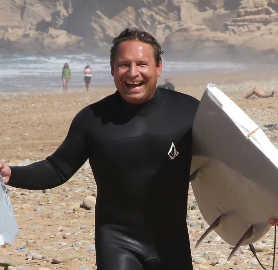 Jonty Tucket on the beach