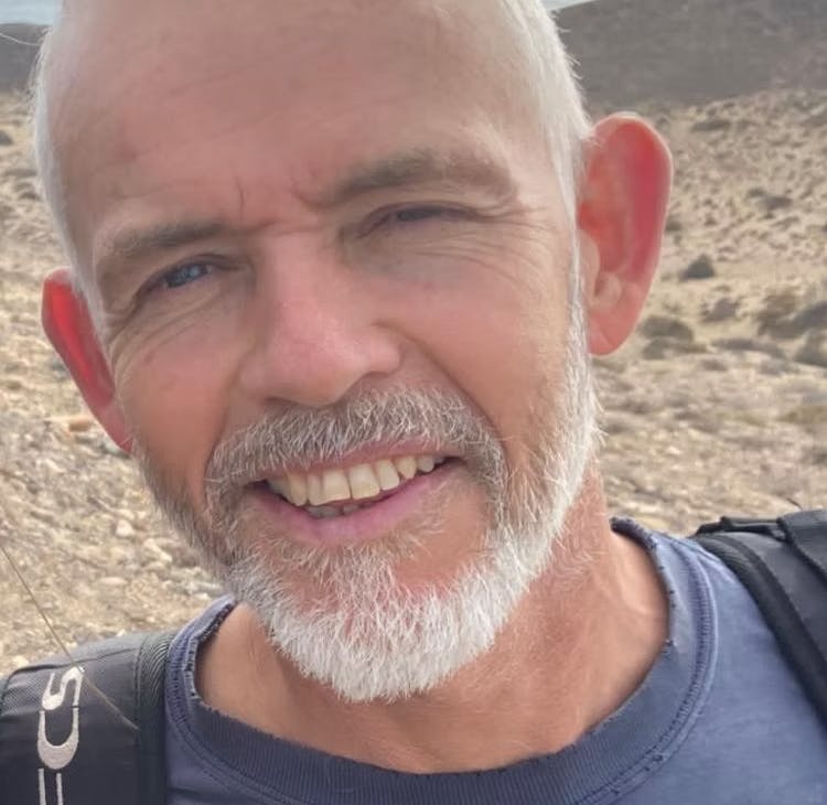 Paul Hatton on the beach