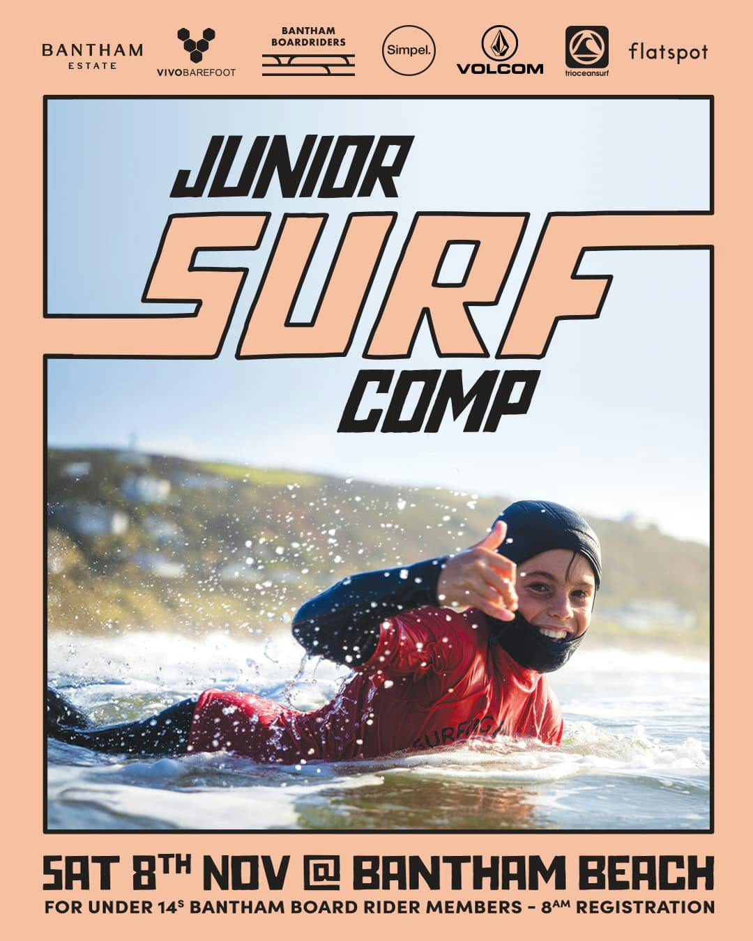 Junior Surf Comp Bantham Boardriders poster
