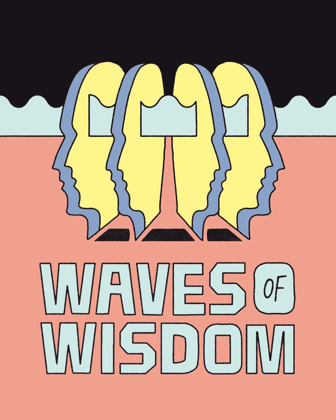 Waves of Wisdom Bantham Boardriders Poster