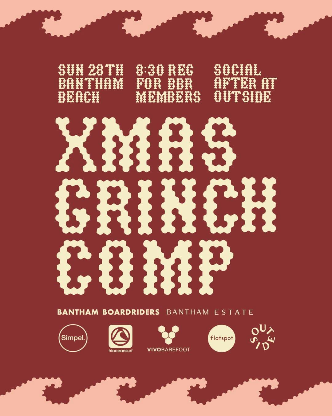 Xmas Grinch Comp Bantham Boardriders Poster