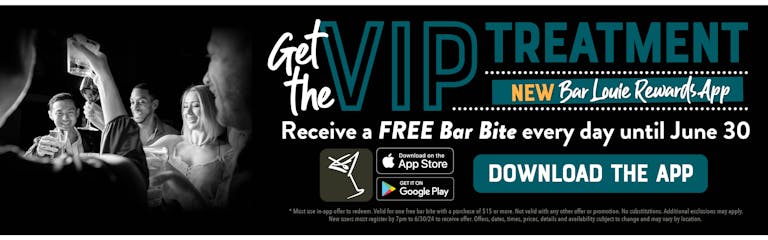 Download the App and receive a Free Bar Bite everyday until June 30