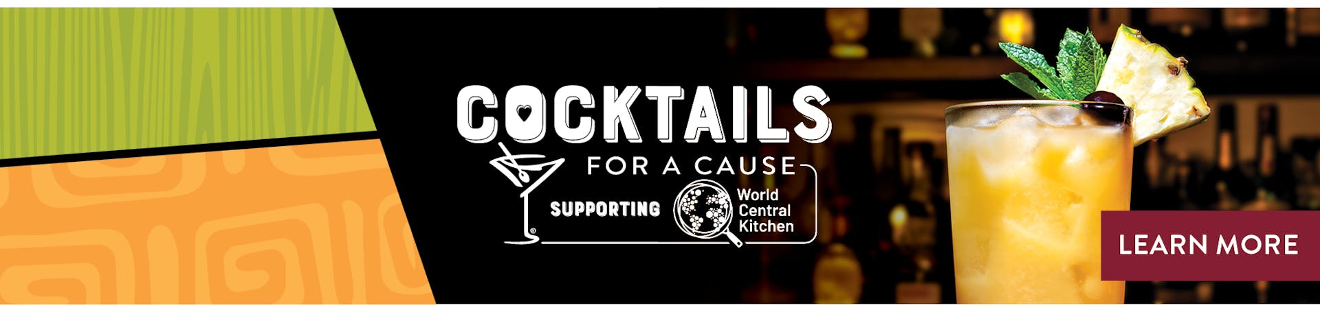 Cocktails for a cause supporting world central kitchen - learn more