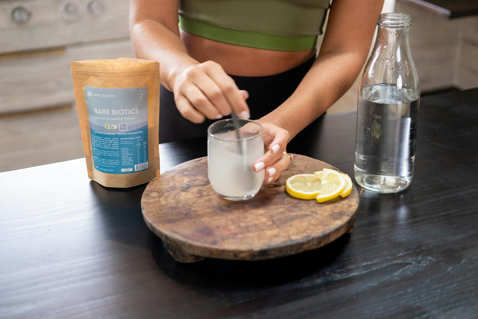 Bare Biotics Stirred into water