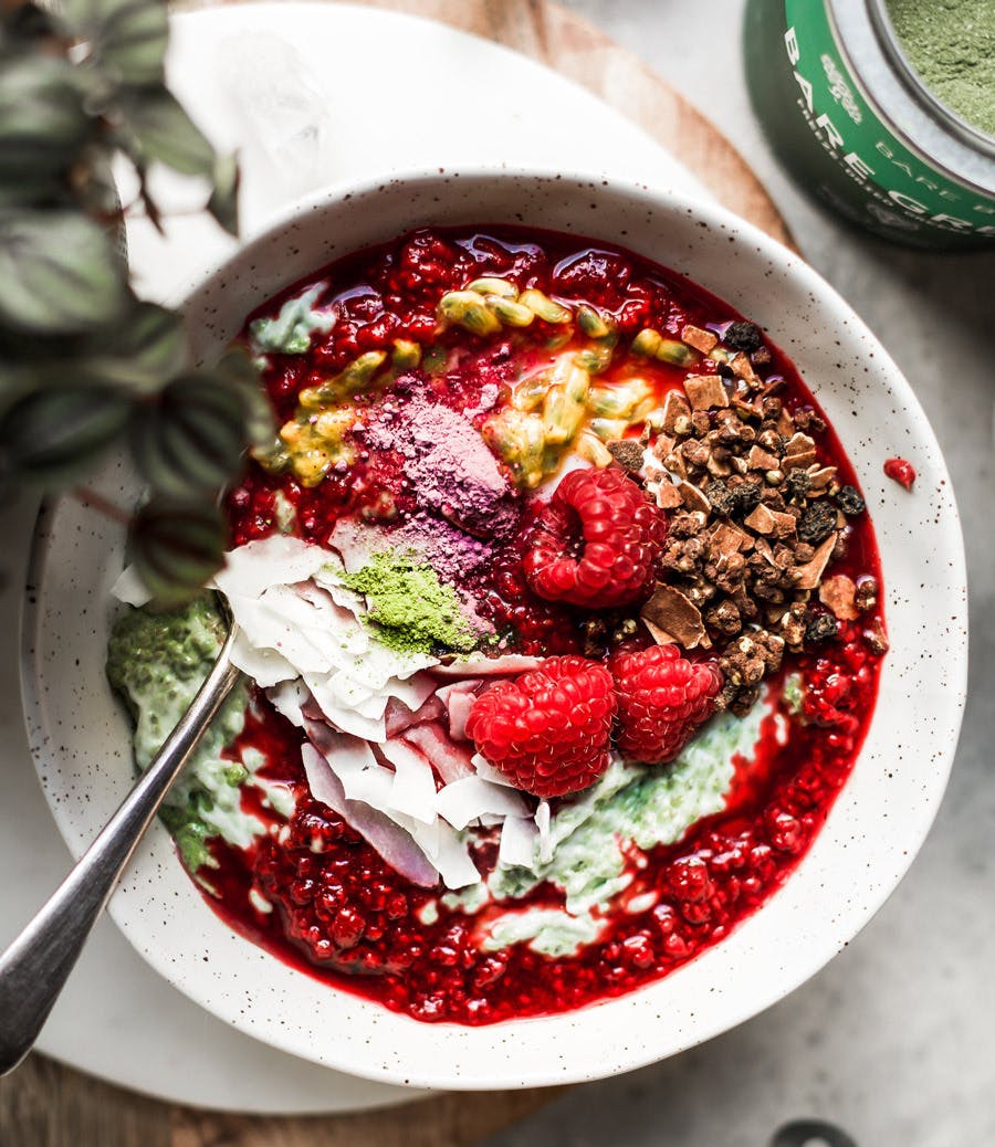 matcha coconut chia pudding