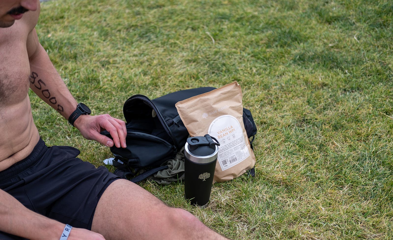 Post workout recovery with protein powder