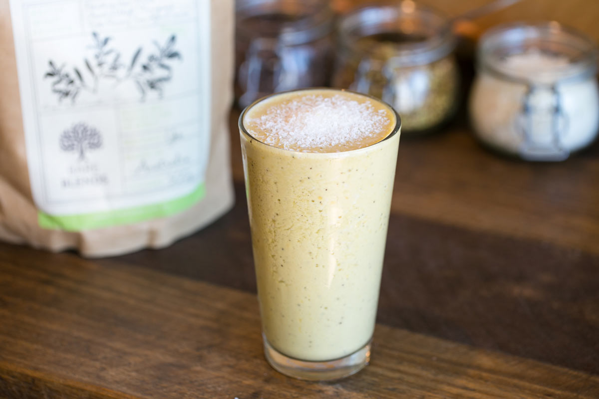 Matcha, Mango & Passionfruit Smoothie