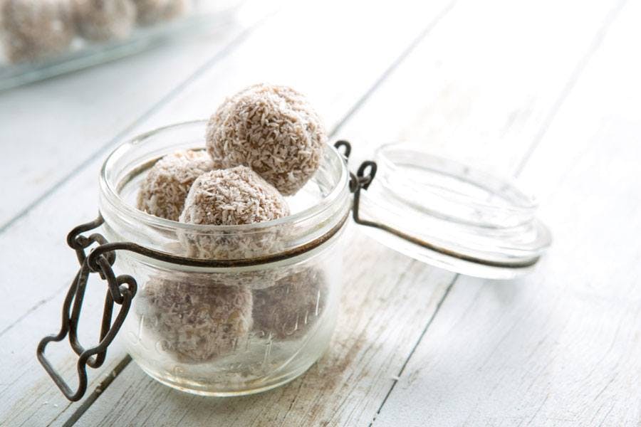 Salted Caramel Protein Bliss Balls