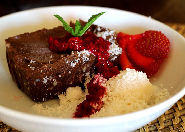 Gluten And Egg Free Raw Cacao Protein Brownies