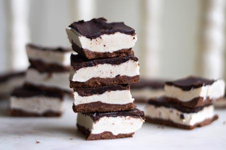 Raw, Vegan, Gluten Free Chocolate Mint Slice