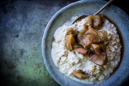 Dreamy, Creamy Protein Porridge With Stewed Pears