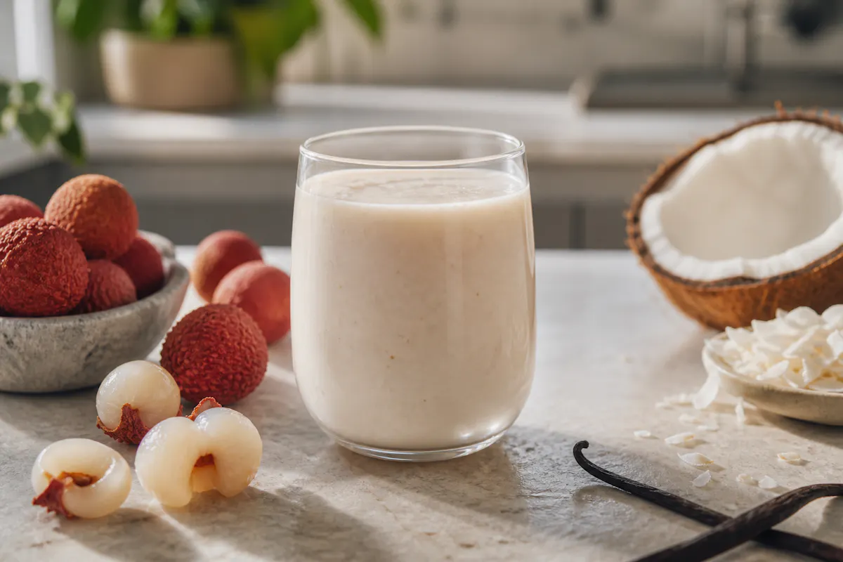 High Protein Lychee Smoothie: A Fresh Coconut Recipe