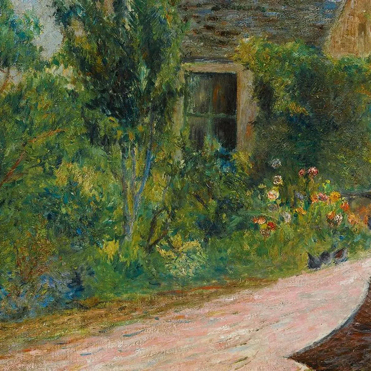 PAUL GAUGUIN. Detalle de Le Jardin de Pissarro, Quai du Pothuis à Pontoise (1881). Imagen vía: © Sotheby's