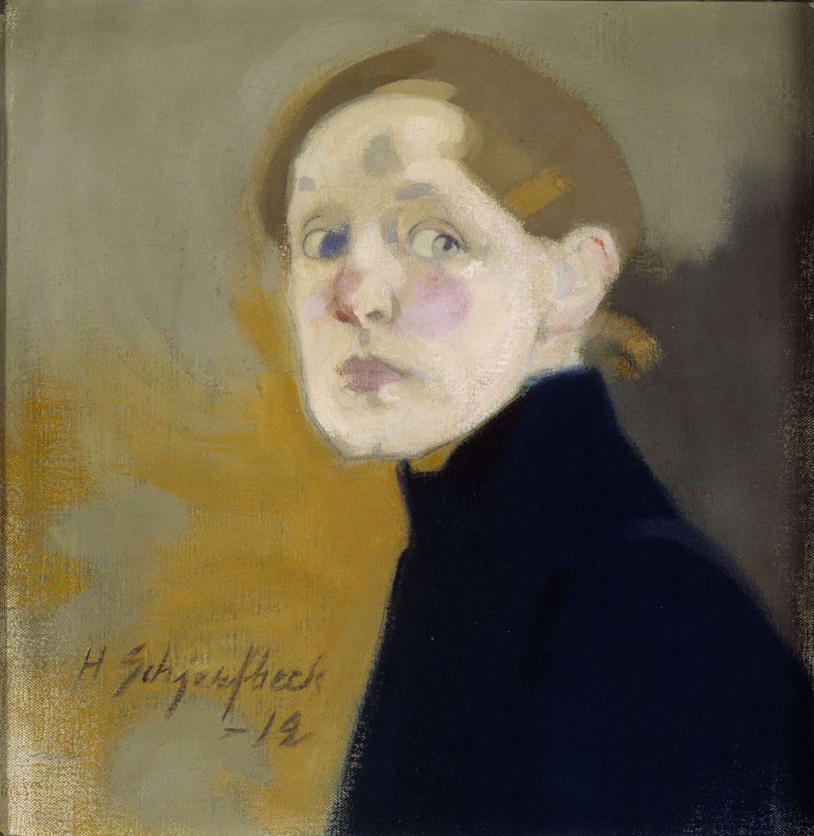 "Självporträtt", Helene Schjerfbeck, 1912, foto: Hannu Aaltonen via Ateneum 