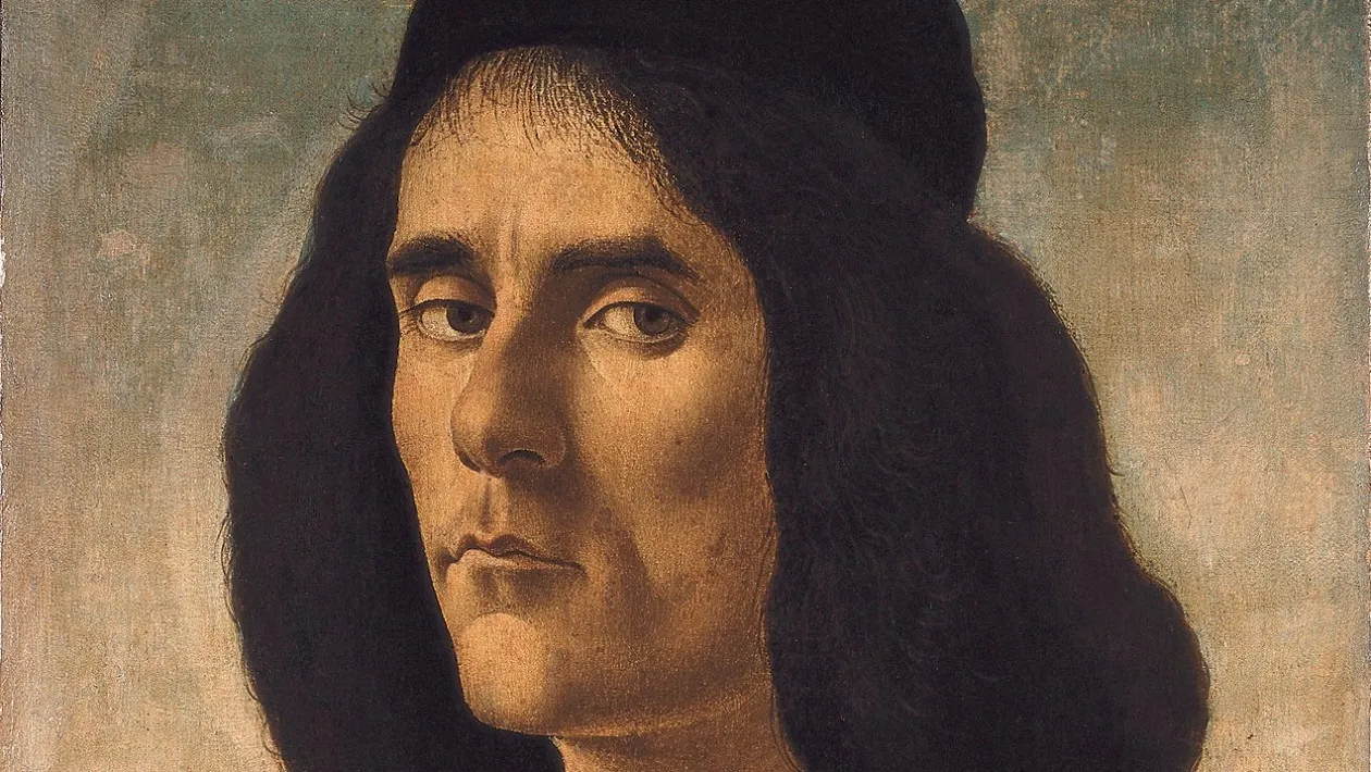 SANDRO BOTTICELLI. Retrato de Michele Marullo Tarcaniota. Imagen vía: Wikipedia