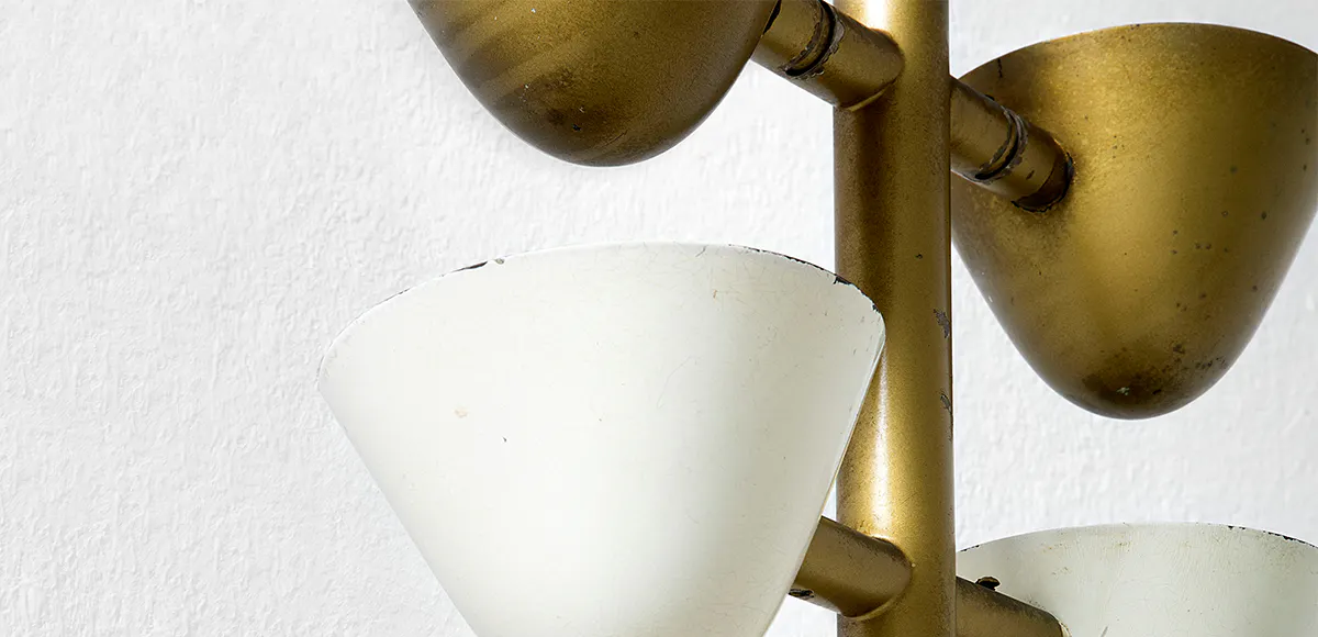 Pietro Chiesa, lampadaire mod. 1098 pour Fontane Arte (détail), vers 1938, image © Della Rocca