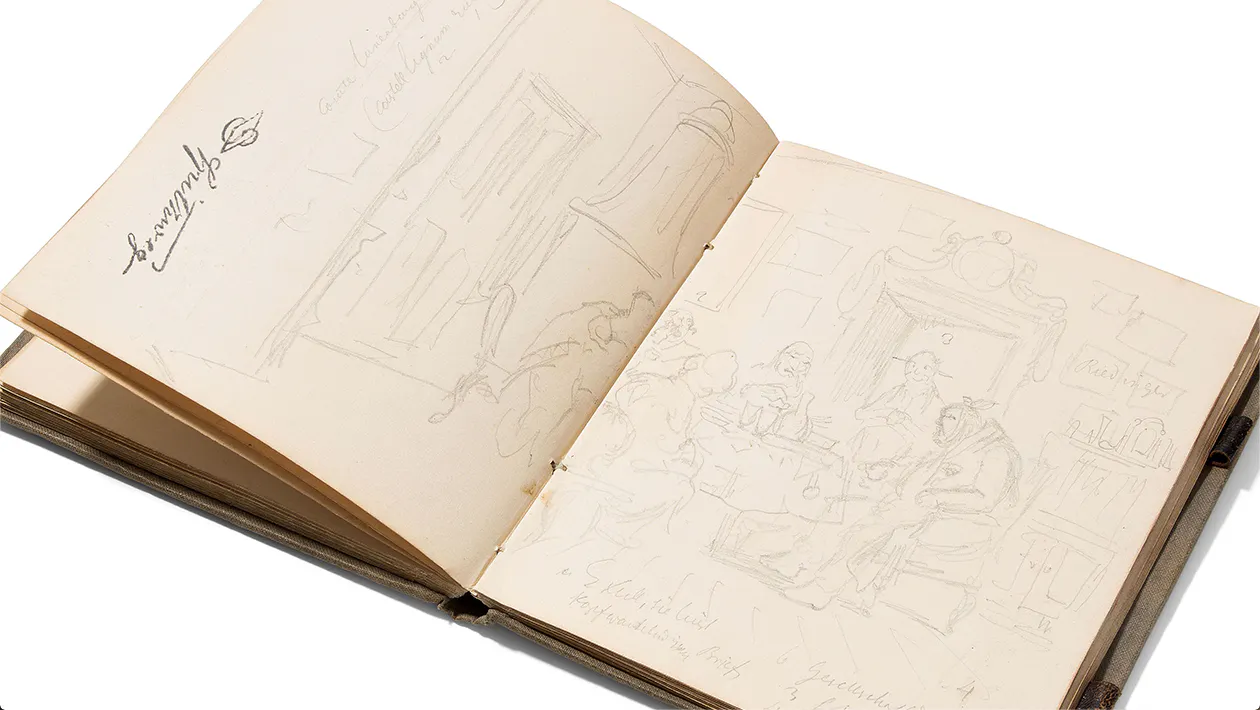 Persönliches Skizzenbuch von Carl Spitzweg bei Schuler