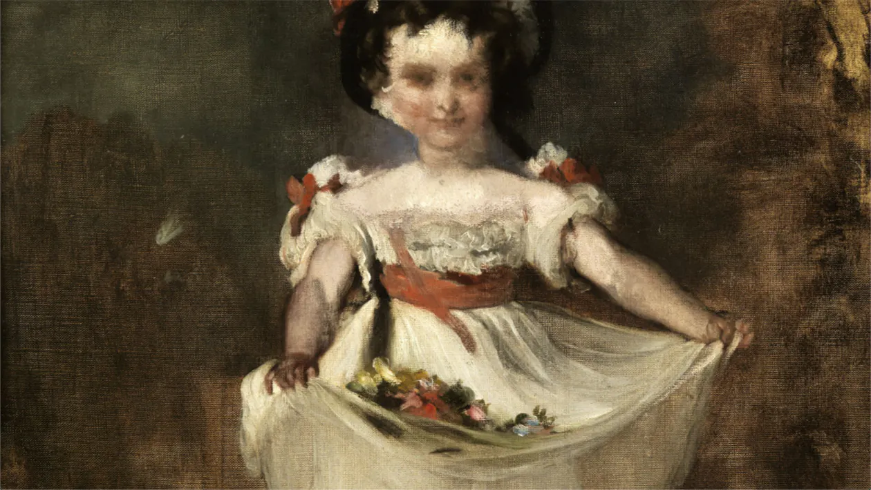 Edgar Degas (1834 Paris 1917), Fillette portant des fleurs dans son tablier, Öl/Lwd., Signaturstempel | Foto: Hampel (Detail)