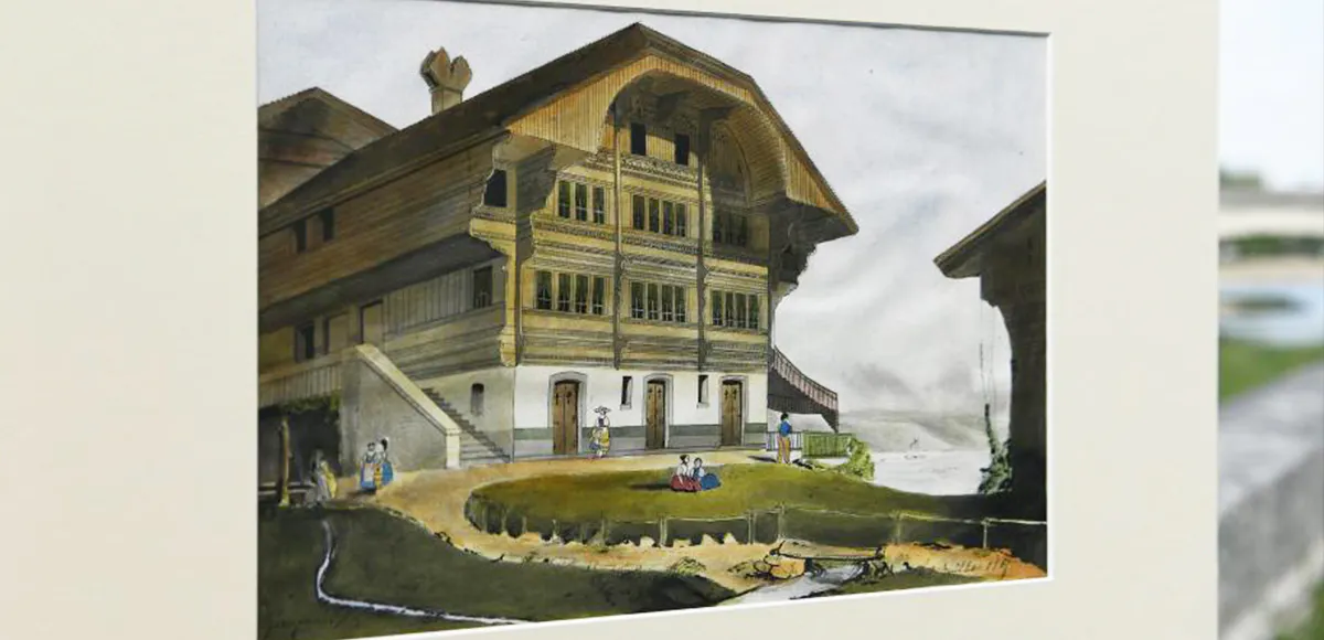 Premier dessin à l'aquarelle daté de 1865 de Paul Gauguin, image © Pascal Proust / MAXPPP