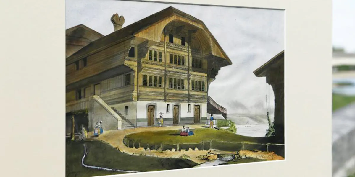 First watercolor drawing dated 1865 by Paul Gauguin, image © Pascal Proust / MAXPPP