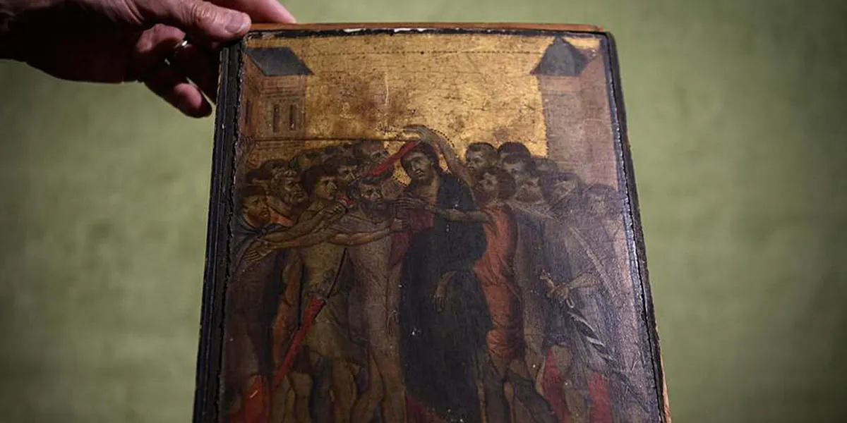 Cimabue, "The Mocked Christ", 1280, image © PHILIPPE LOPEZ / AFP