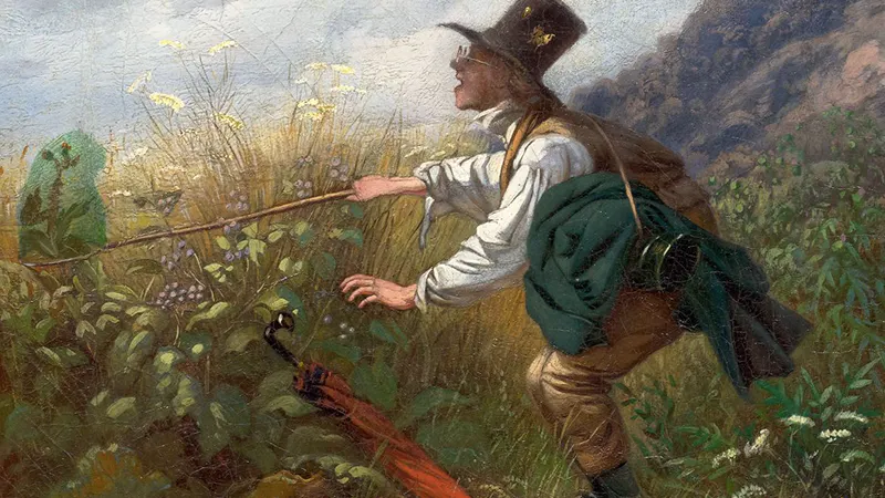  Carl Spitzweg, "Der Schmetterlingsfänger". Foto: Koller.