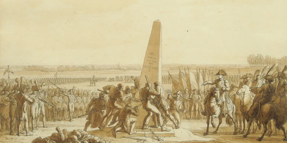 BENJAMIN ZIX. Destrucción de la columna de Rosbach 18 de octubre de 1806 (detalle). Imagen vía: © Ivoire Toulouse. Primardeco
