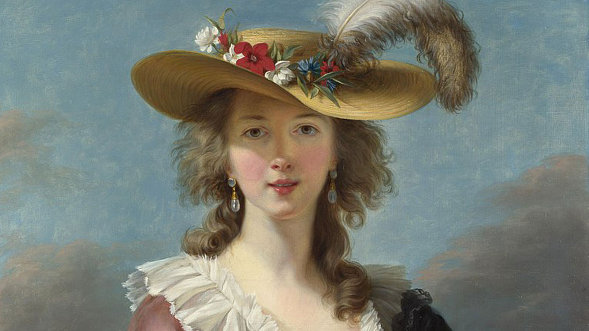 Elisabeth Vigée Le Brun, "Autoritratto con cappello di paglia". 1782, olio su tela. Immagine: National Gallery di Londra tramite Wikimedia 