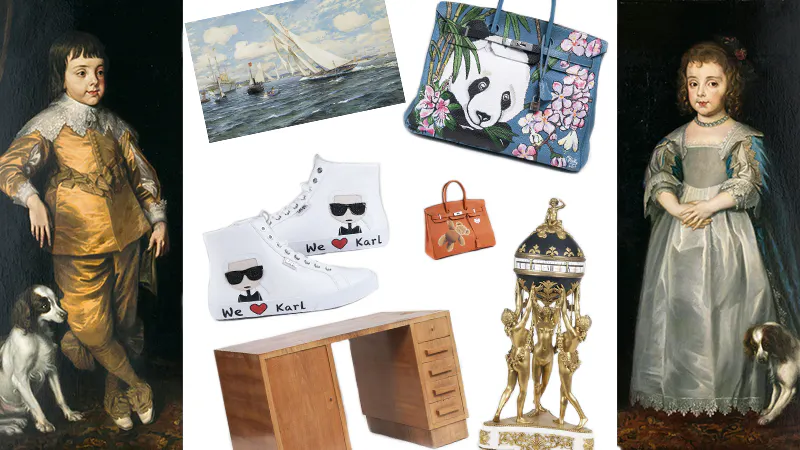 Seltene Art déco-Möbel und handbemalte Birkin Bags bei Stahl