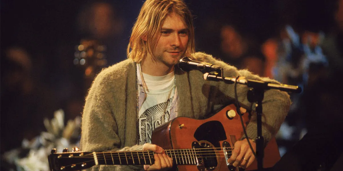 Kurt Cobain con su grupo Nirvana en la grabación de MTV Unplugged el 18 de noviembre de 1993 en Nueva York. Imagen de Frank Micelotta vía: Getty Images