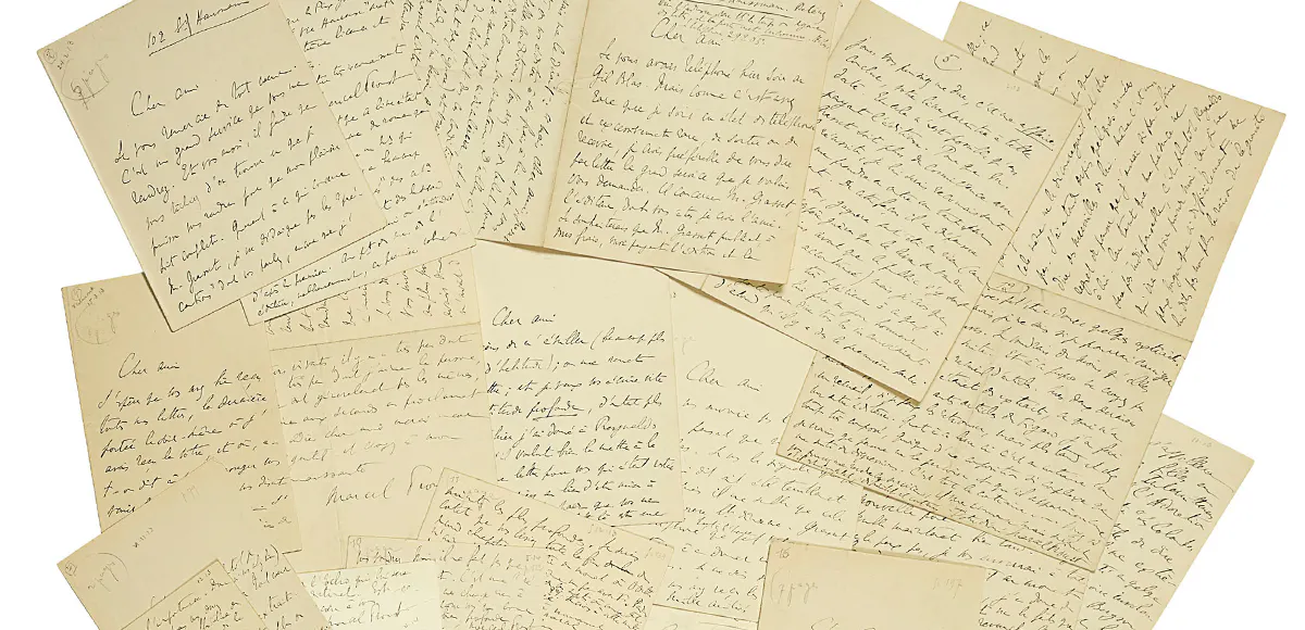 Marcel Proust, 16 lettres autographes signées à René Blum au sujet de la publication d’A la Recherche du temps perdu, février 1913 à septembre 1916, image © Christie's
