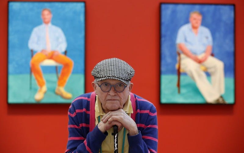 David Hockney på Los Angeles County Museum of Art år 2018. Foto: LA Times.
