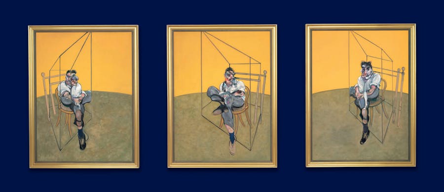 Francis Bacon (1909-1992), ‘Three Studies of Lucian Freud’, 1969, 198 cm x 147.5 cm, oil on canvas. Sold for £108.6 million at Christie’s New York. Photo: Christie’s