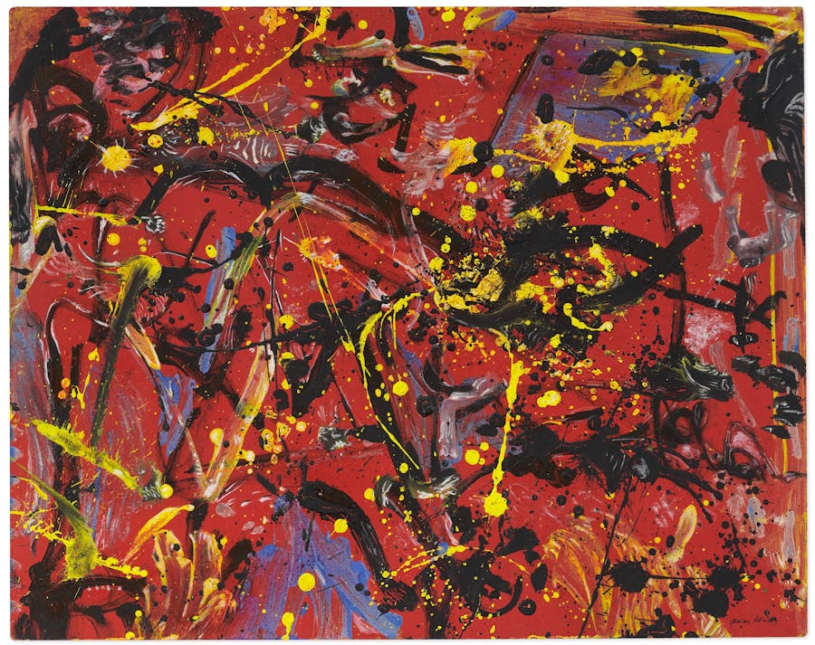 Jackson Pollock, ‘Red Composition’, 1946, oil on masonite, 48.9 x 59.1 cm. Photo © Christie’s