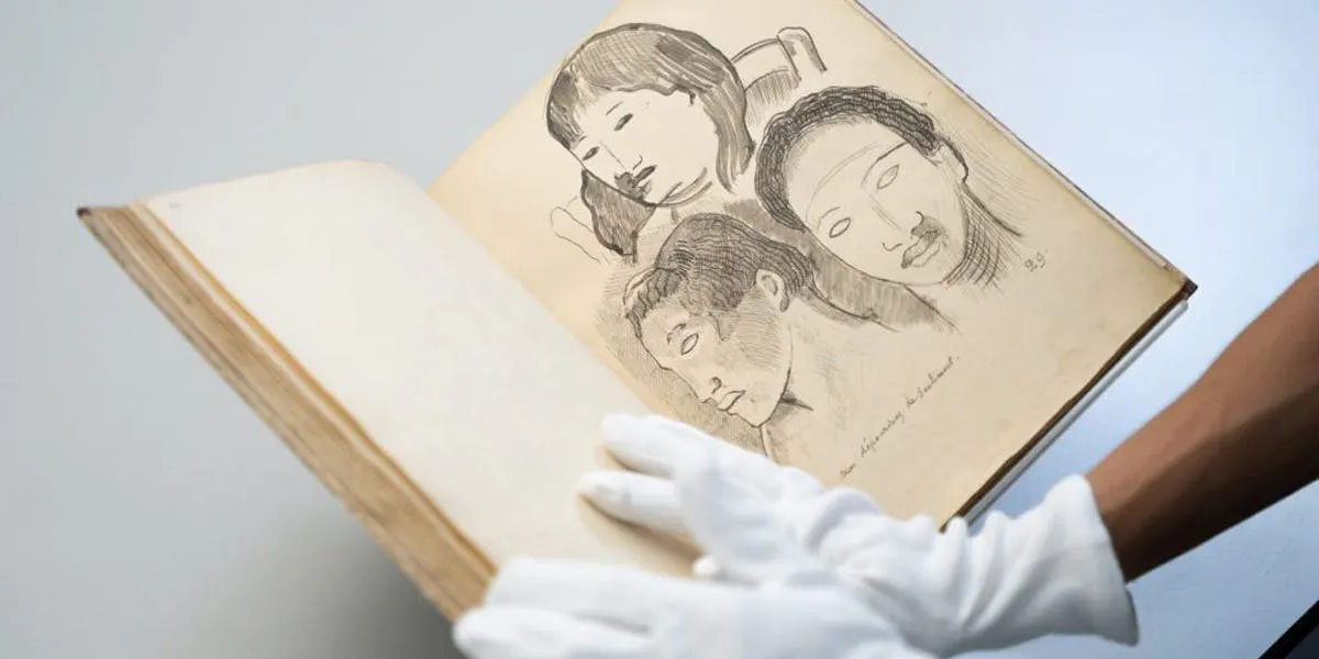 "Non dépourvues de sentiment" ("Nicht ohne Gefühl"): Zeichnung aus Gauguins Originalmanuskript von "Avant et après" | Foto: © The Courtauld (Detail)