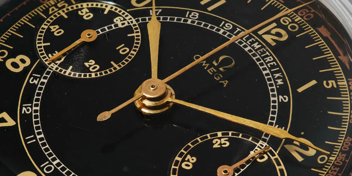 Omega, Ref. CK 2077-4, 38.5 mm, circa 1945. Photo © Phillips

