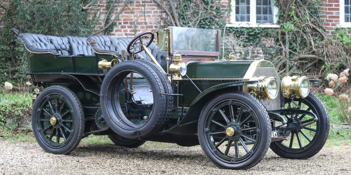 1903 Mercedes-Simplex 60 HP "Roi des Belges". Immagine © Gooding & Company (dettaglio)