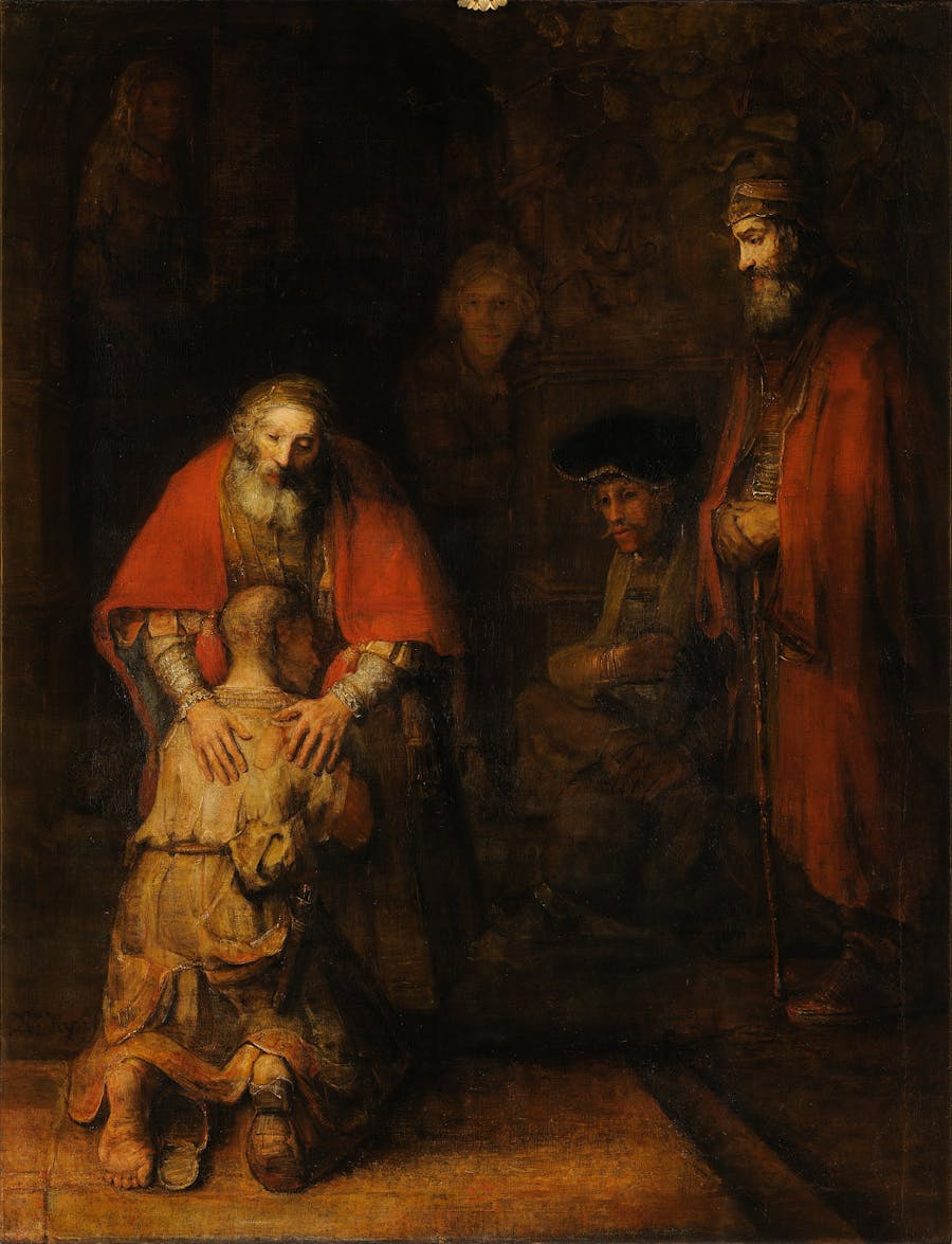 Rembrandt van Rijn, The Return of the Prodigal Son, c. 1668, oil on canvas. Photo public domain