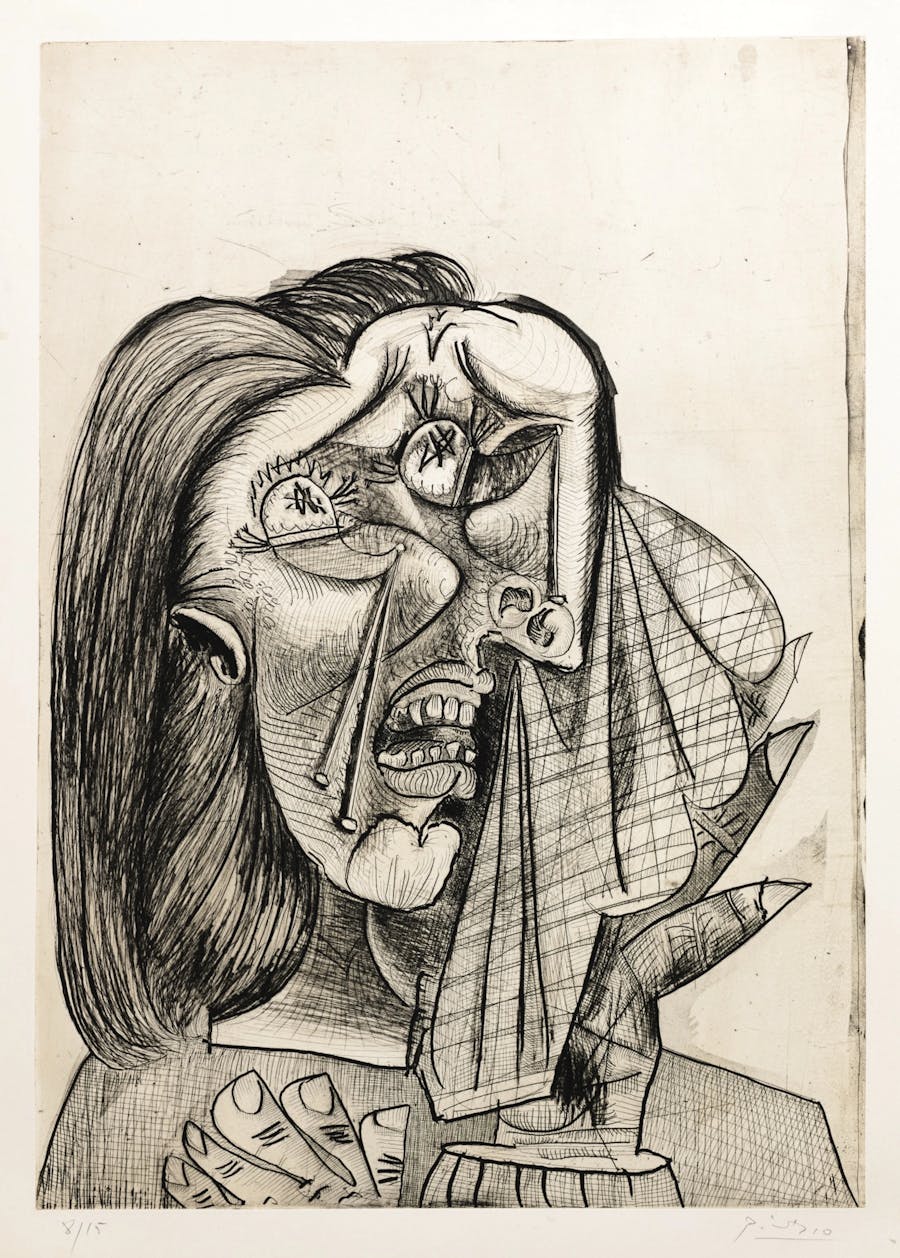 Pablo Picasso, La femme qui pleure I, 1937. Image © Sotheby's