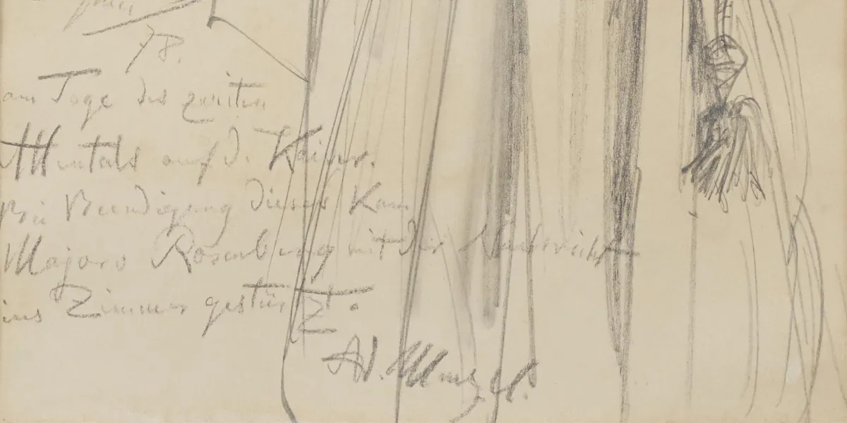 Detalj av Adolph von Menzels 'Porträtstudie eines Marokkaners', 1878. Foto © Lempertz 