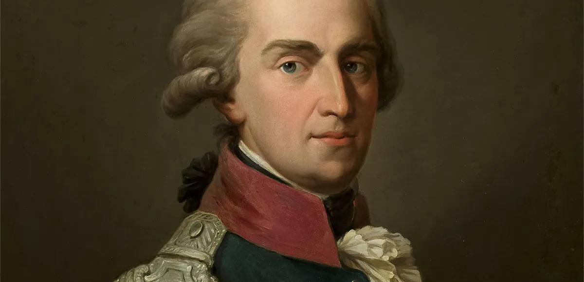Friedrich August I., König von Sachsen, Porträt von Anton Graff. Foto gemeinfrei (Detail)