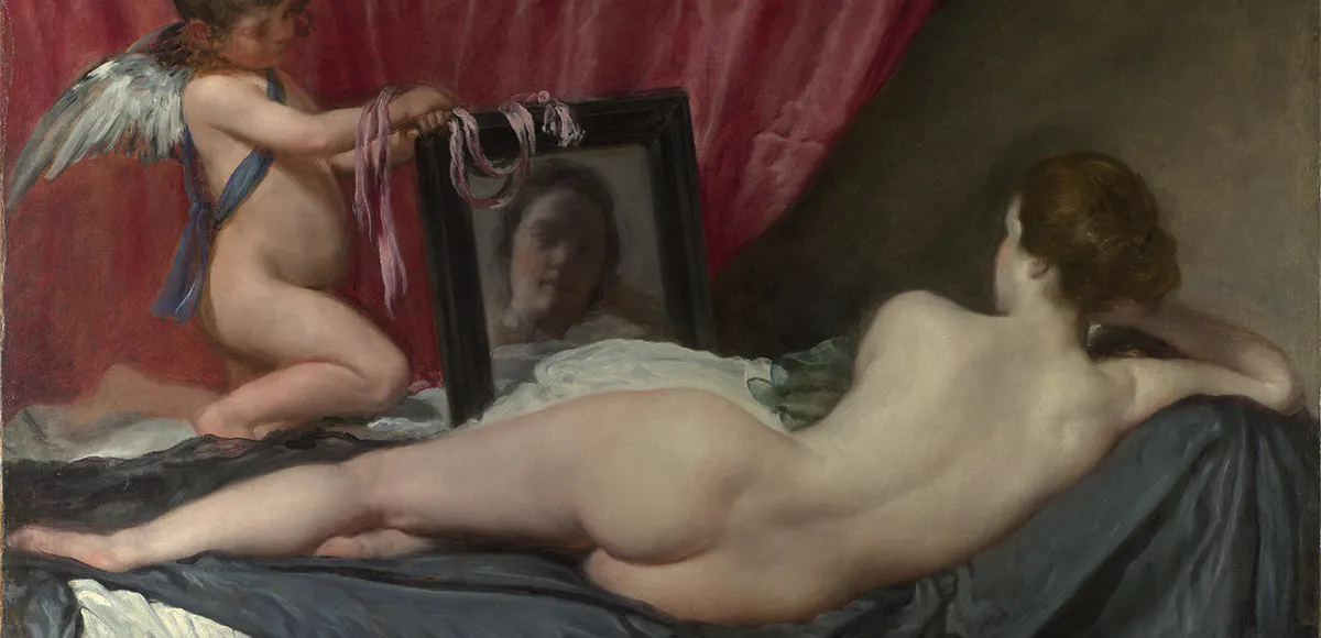 Diego Velázquez, Venus vor dem Spiegel, 1648-51, Öl/Lwd., 122,5 x 177 cm, National Gallery, London. Foto gemeinfrei (Detail)