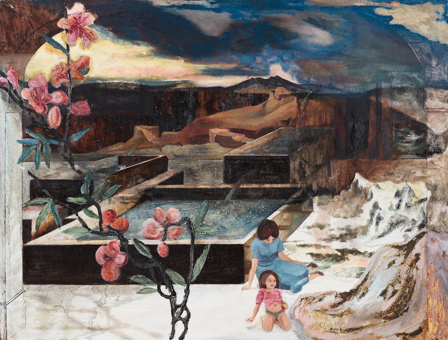 Karin Mamma Andersson (nata nel 1962), "Objekt", olio su tavola, firmato Mamma Andersson e datato 2000 sul retro, 76 x 100 cm. Foto © Bukowskis