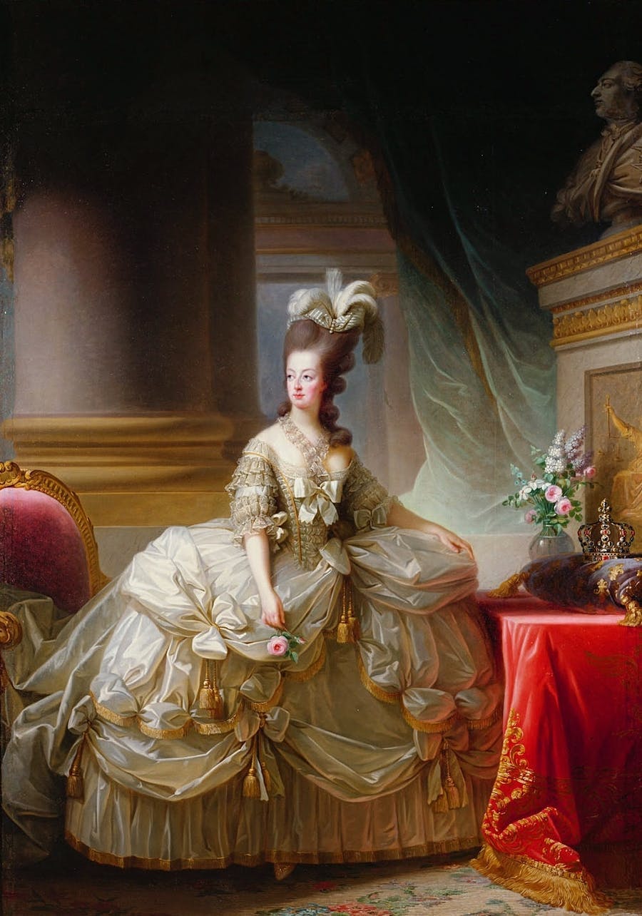 Elisabeth Vigée Le Brun, 'Marie Antoinette in Court Dress', 1778, olja på duk. Foto public domain
