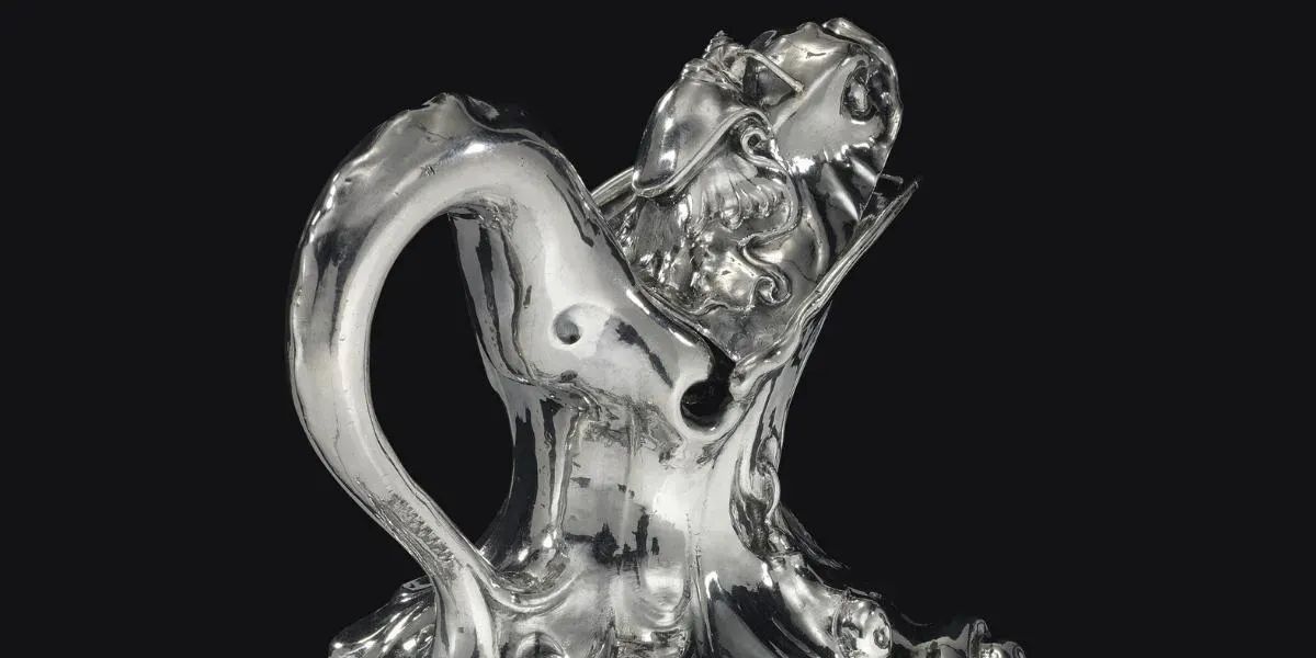 Adam van Vianen (1568/69-1627), cruche Marcus Curtius, vers 1619, vendu pour : 5 375 000 dollars le 20 avril 2018 chez Christie's à New York. Photo © Christie's (détail)
