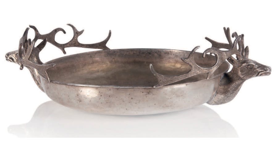 Silver brass bowl for Christian Dior, c. 1970. Gabriella Crespi.