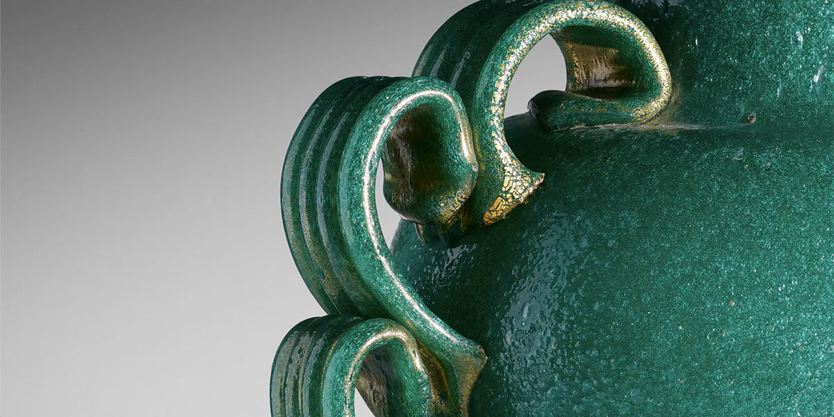 Napoleone Martinuzzi, Pulegoso-Vase, Modell-Nr. 3273, Venini, ca. 1930. Foto © Wright (Detail)