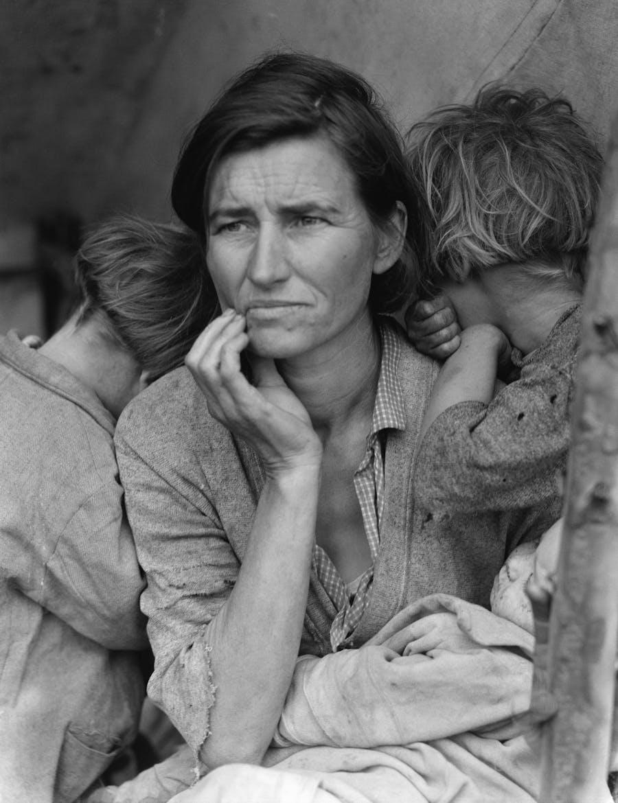 Dorothea Lange, 'Migrant Mother', 1936. Foto public domain